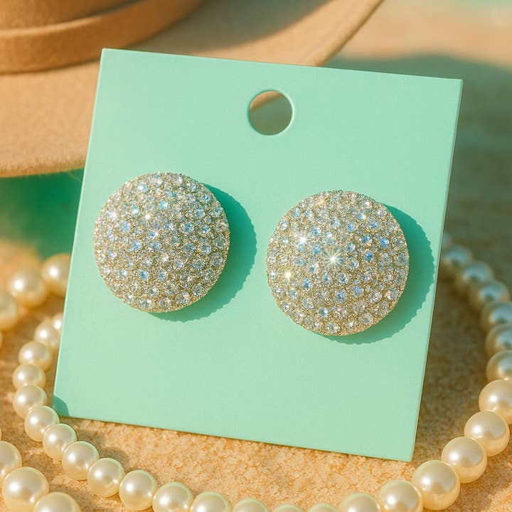 Glam Queen è The Star Post Style Glitz Earrings per la vendita all'ingrosso da parte di The Bling Barn