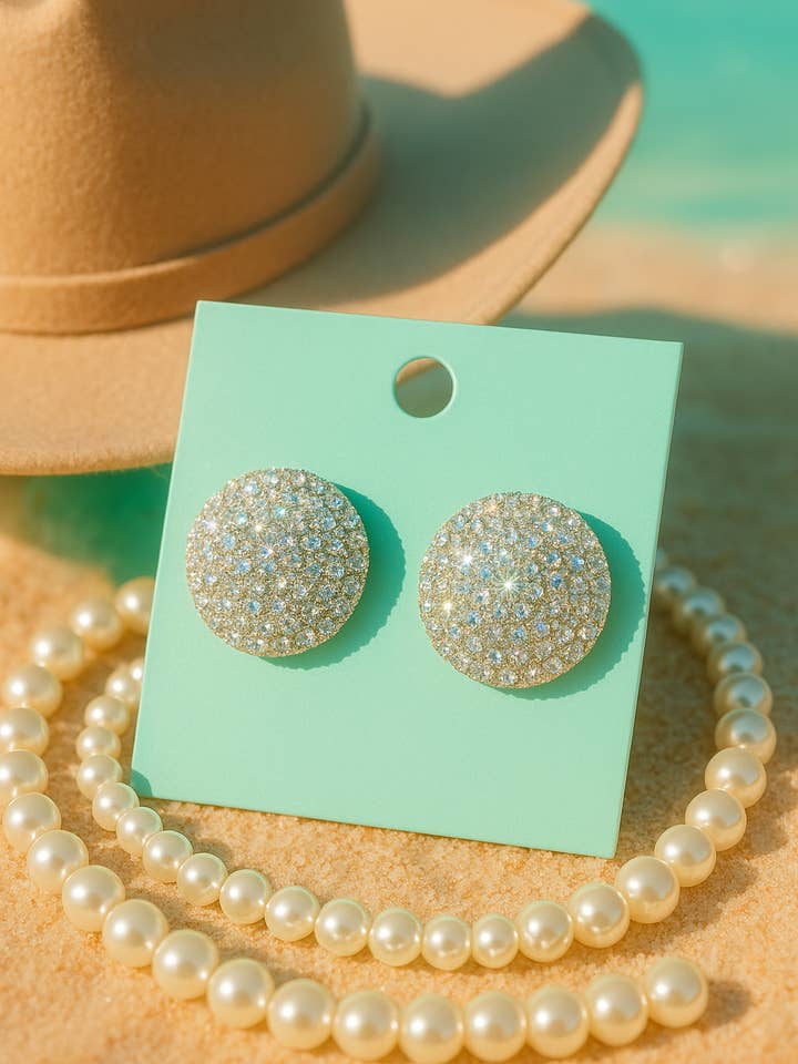 Glam Queen is The Star Post Style Glitz Earrings for wholesale by The Bling Barn