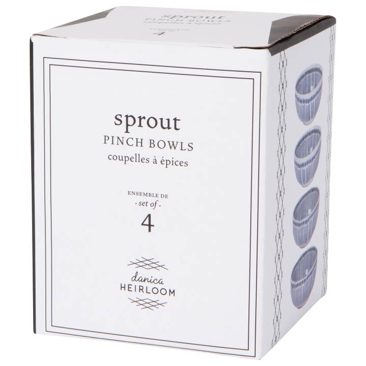 Danica Heirloom - Wholesale Bowl - Sprout Stamped Pinch Bowls Set of 42