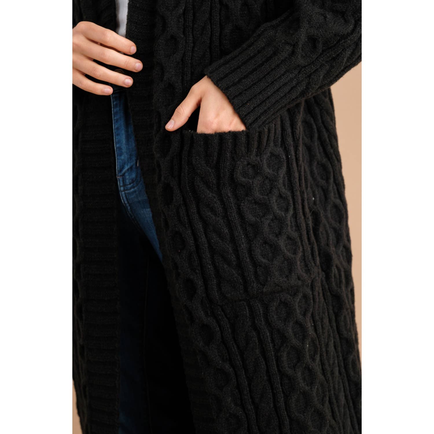 Sweet Generis – Großhandel Strickjacke – Damen – LANGE OFFENE STRICKJACKE13