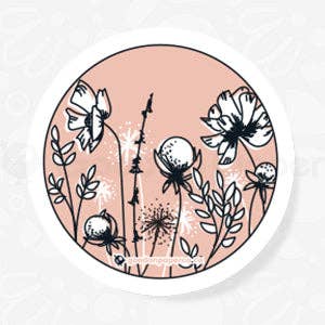 Fleurs sauvages | Autocollant en vinyle pour la vente par Good on Paper