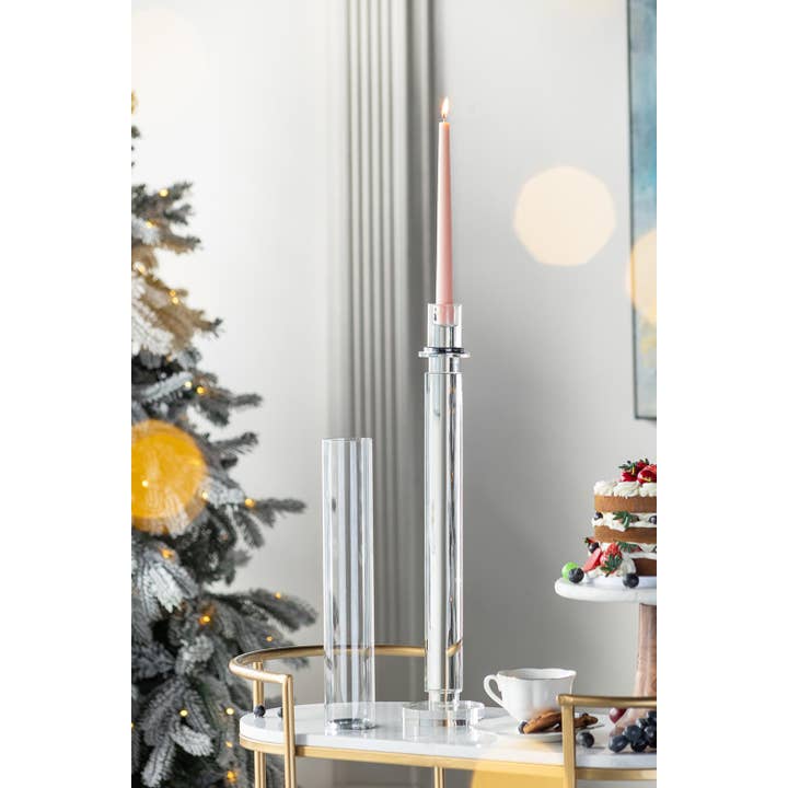 A&B Home Group Inc. - Wholesale Candle holder - D4x30" Candle Holder,Clear 6EA/CTN7