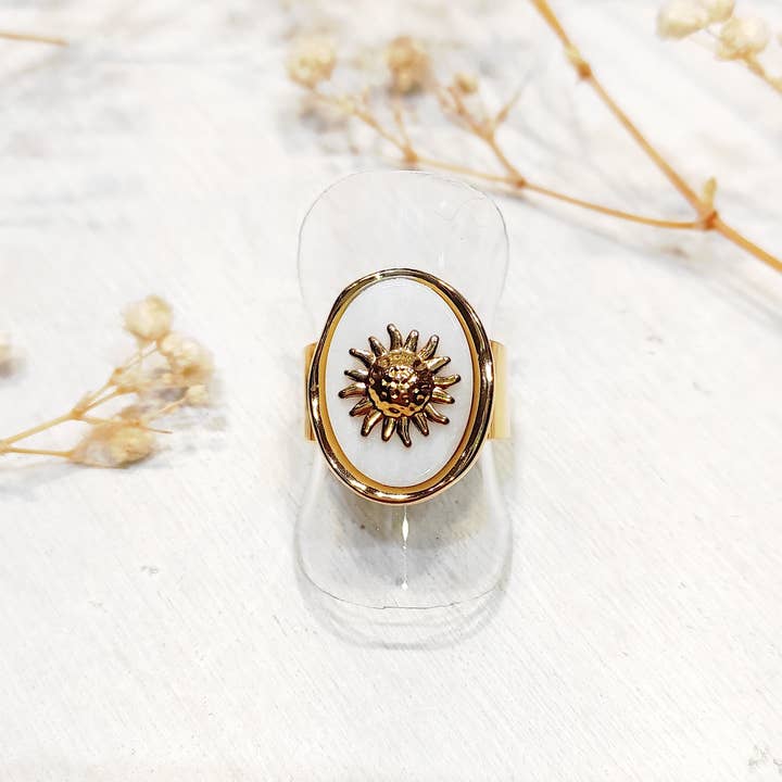 LOLO & YAYA - Wholesale Band/Stacked Ring - Ring with Oraine sunstone5