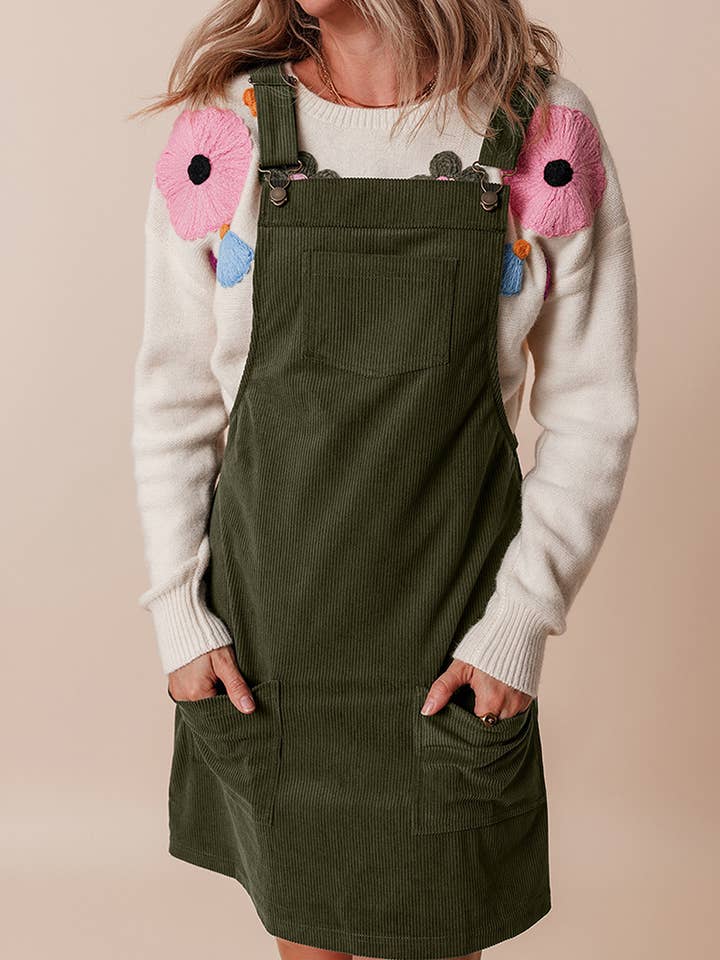 Rosa Clothing - Wholesale Overalls - Women's - vintage old-school Corduroy overalls dress