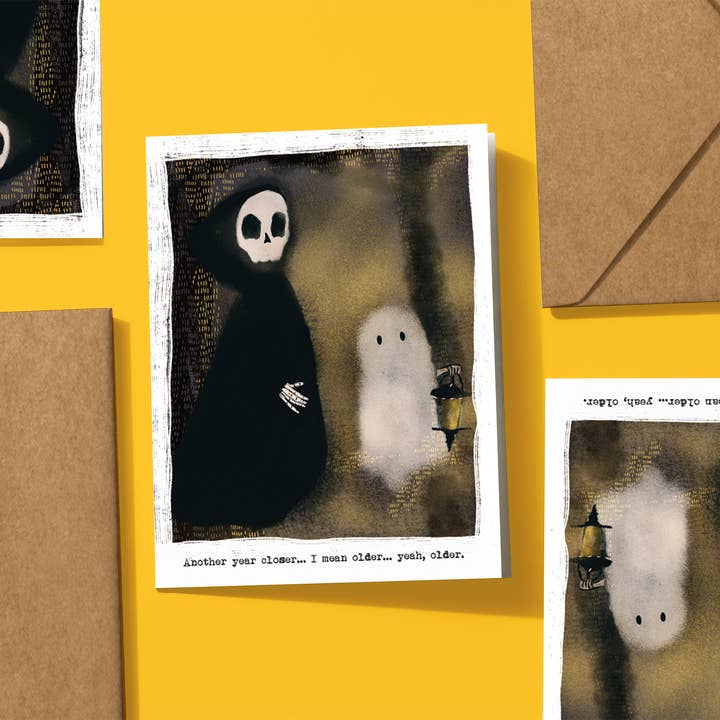 Grim Reaper and Ghost Birthday Card - Quirky Humor and other Purchase Wholesale grim reaper. Free Returns & Net 60 Terms on Faire trending on Faire.