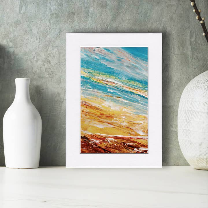 Fine Art For Small Spaces - Wholesale Art Print - Lakewaves Waterscape Landscape Nature Art Mini Print
