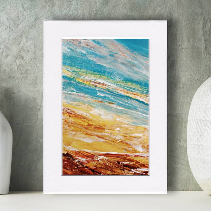 Fine Art For Small Spaces - Wholesale Art Print - Lakewaves Waterscape Landscape Nature Art Mini Print0