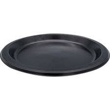 Everyday Supply Co - Wholesale Disposable Plate - Genuine Joe 9" Black Plastic Plates, 125-Pack Disposable