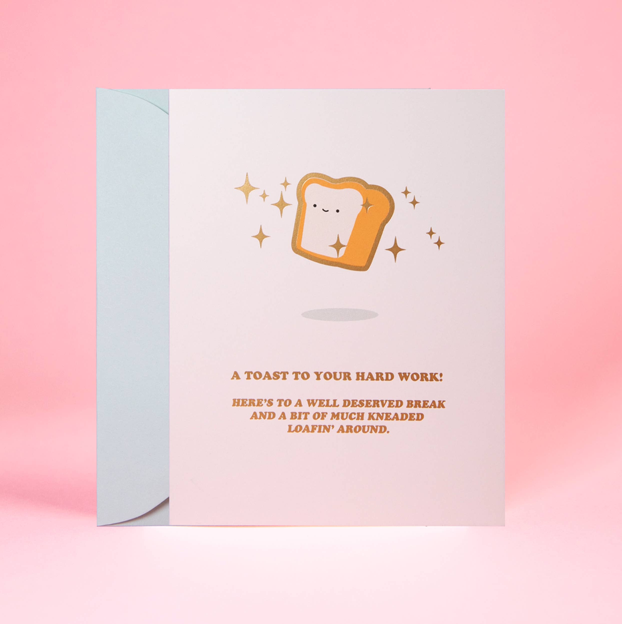 ILOOTPAPERIE - Wholesale Congratulations Card - Toast to Hard Work! Congrats Gold Foil A2 Greeting Card1