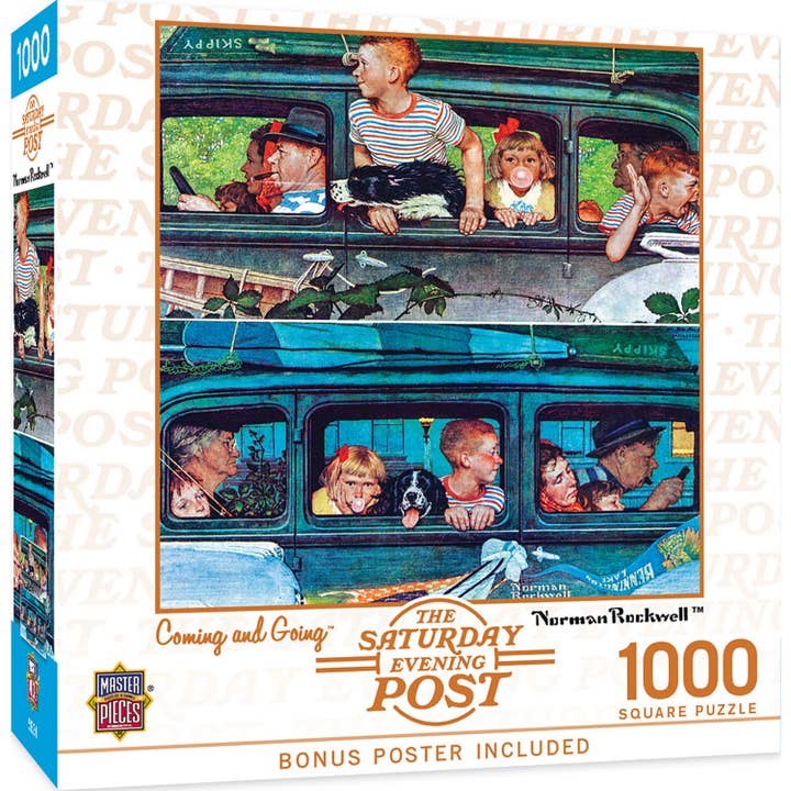 Masterpieces Puzzles - Wholesale Puzzle - Adult - Saturday Evening Post - Coming and Going 1000 Piece Puzzle
