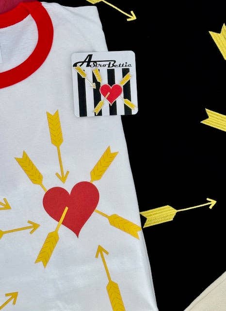 Astro Bettie - Wholesale Lapel Pin/Button - MCM Carefree Heart and Arrows Enamel Pin Pack!3