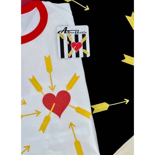 Astro Bettie - Wholesale Lapel Pin/Button - MCM Carefree Heart and Arrows Enamel Pin Pack!3