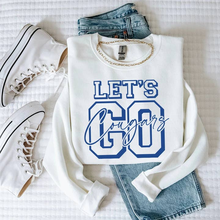 Talking Too Loud Apparel - Wholesale Graphic sweatshirt – Women’s - Cougars Pride Crewneck