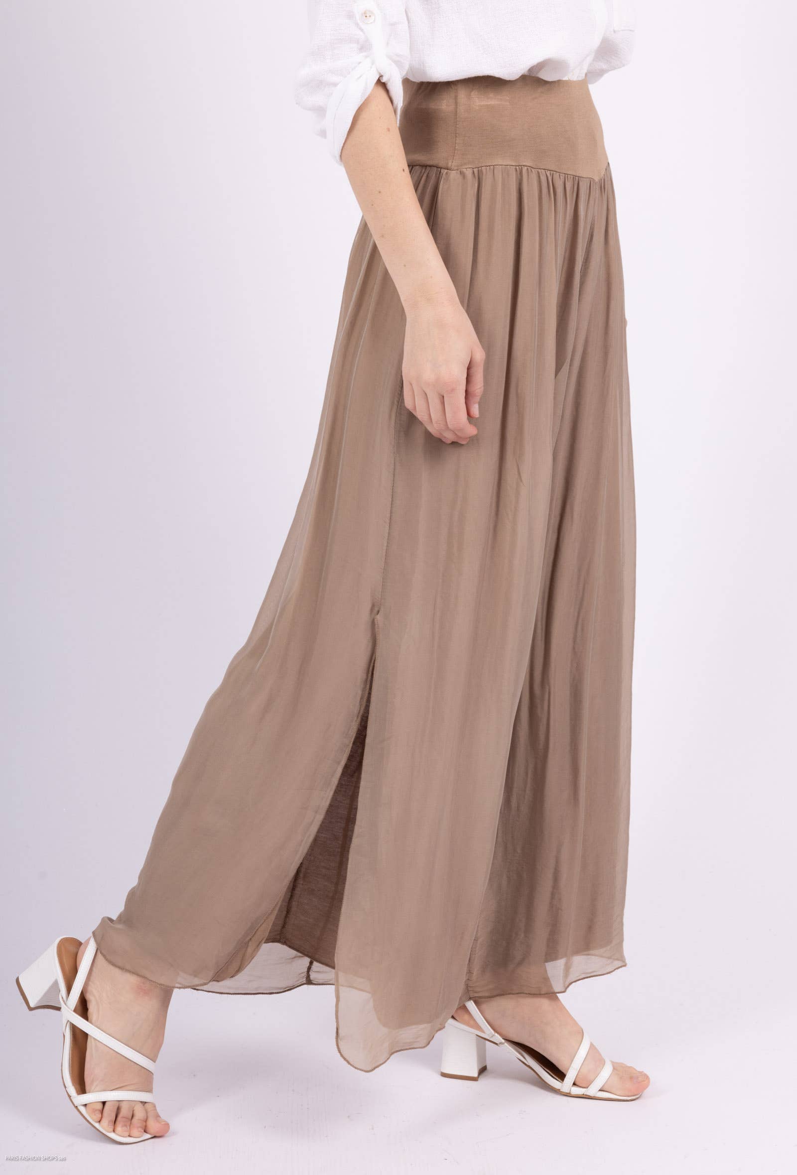 Shyloh - Vente Pantalon – femme - Pantalon soie ouvert sur les côtés du bas 204645