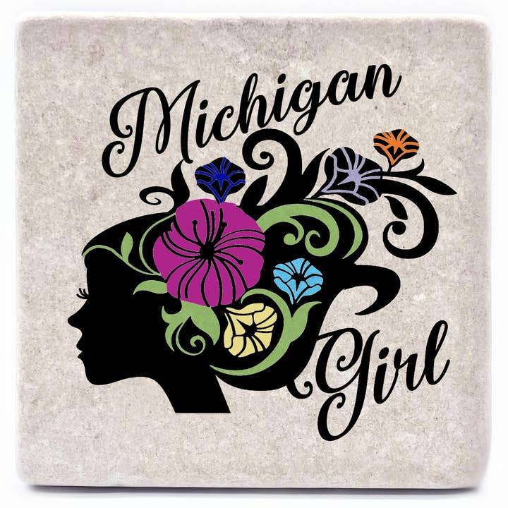 Michigan Girl Coaster for wholesale by Noomoon