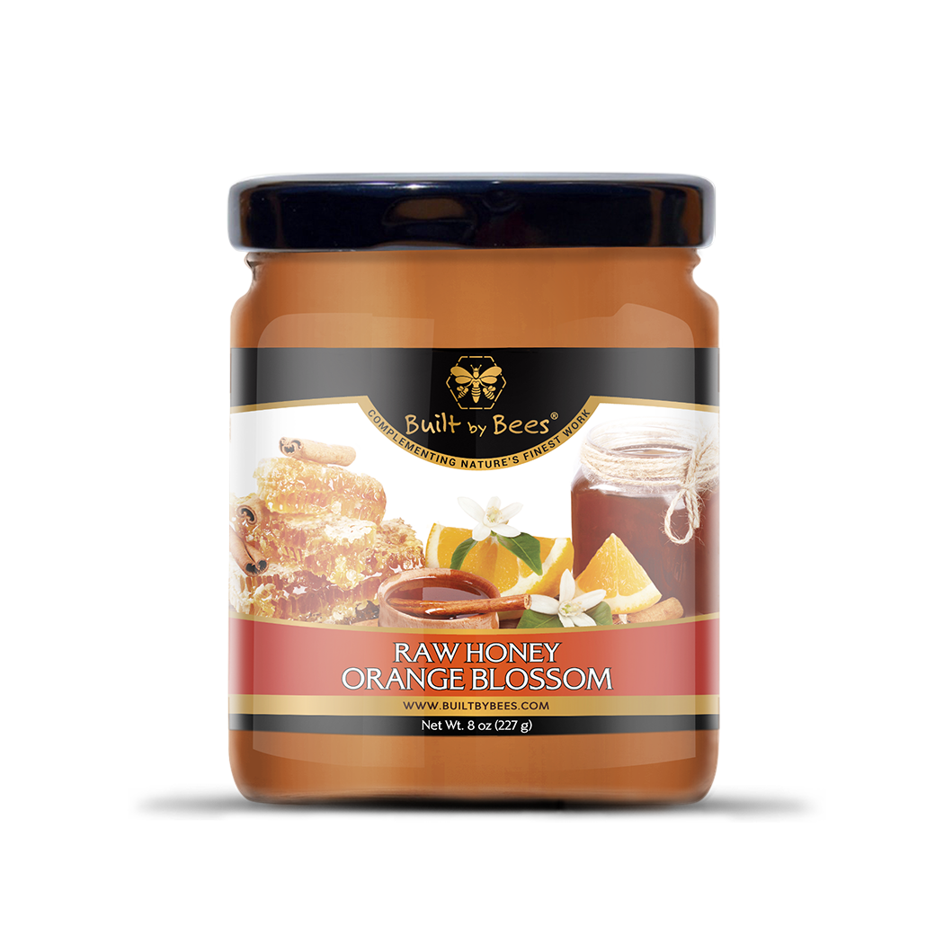 Built by Bees - Wholesale Honey - Raw Orange Blossom Honey 8 oz2