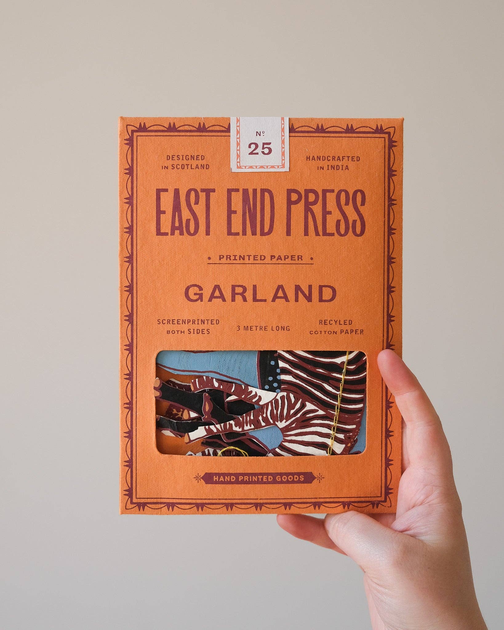 East End Press – wholesale Bunting/garland – UK/EU: Safari Animals Sewn Garland1