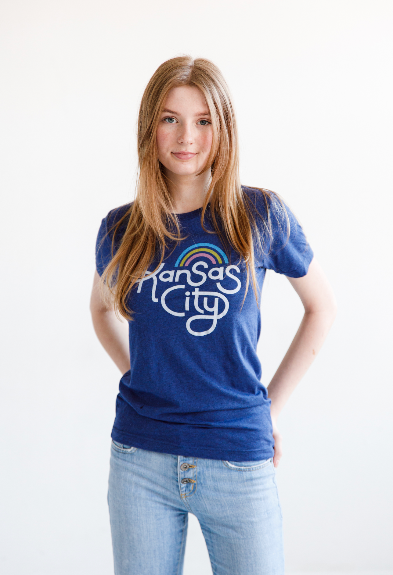 Ampersand Design Studio - Wholesale Screen Printed T-Shirt - Unisex - Retro Kansas City T-Shirt - Navy3
