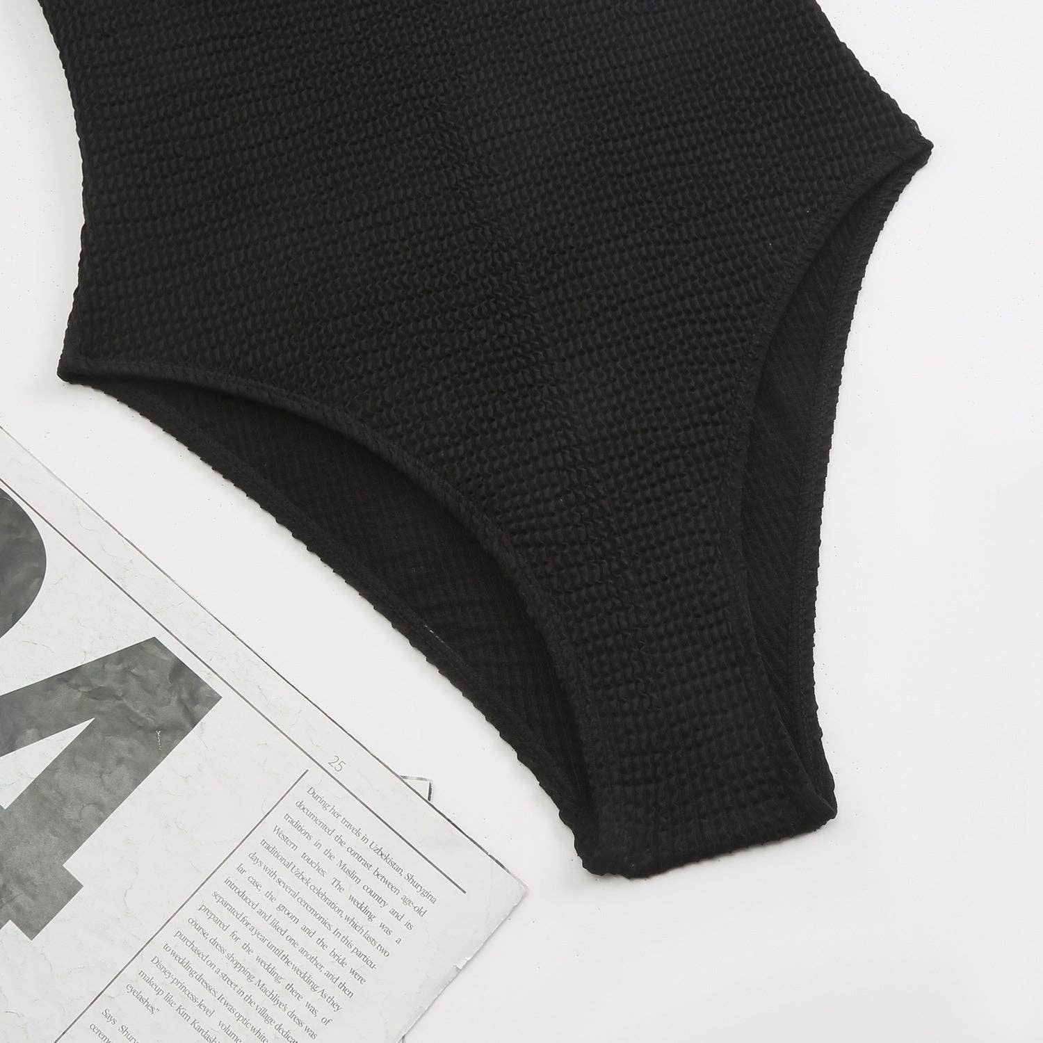 Sweetkama – wholesale One-piece swimsuit – Women’s – Bowtie Shoulder Solid Color One Piece Swimwear15