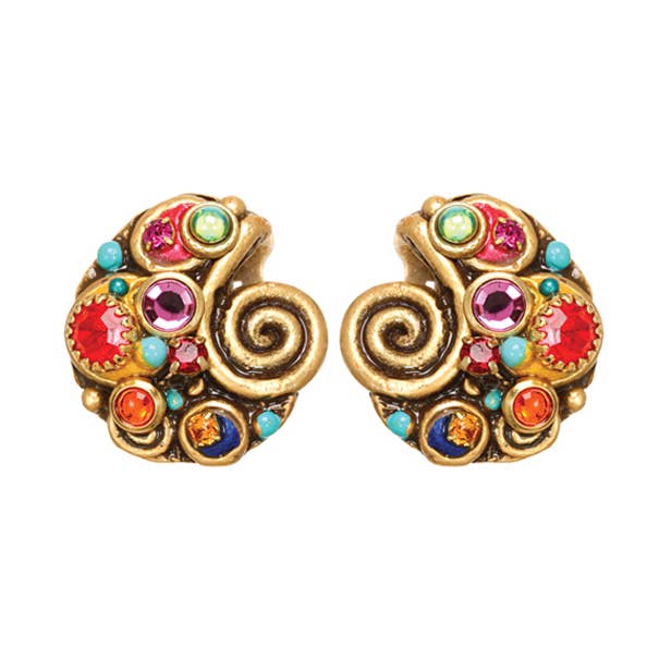 Orecchini con coriandoli a mezza luna per la vendita all'ingrosso da parte di Michal Golan Jewelry