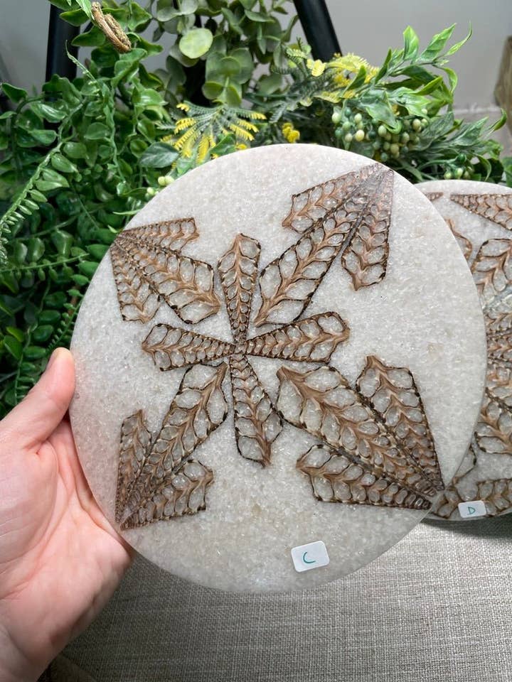 Plato Decorativo de Resina con Concha para venta al por mayor de Copper Ashes