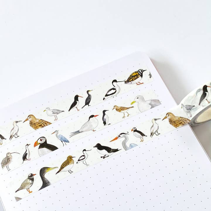Sarah Frances - Wholesale Washi Tape - British Coastal Birds Washi Tape