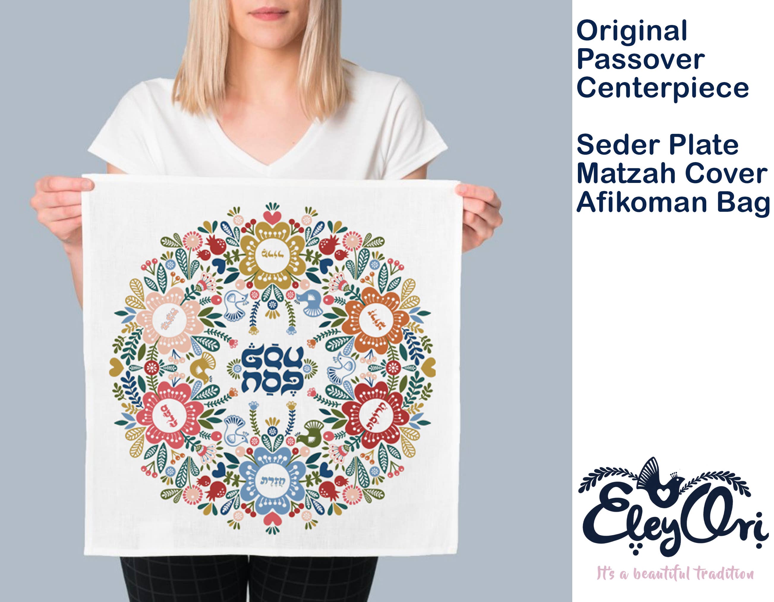 EleyOri - Wholesale Tablecloth - Passover Seder Plate Table Centrepiece Decor4