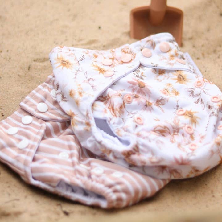 Modern Cloth Nappies – wholesale Swim nappy – Baby – One Size Baby to Toddler Reusable Swim Nappies - Beige Spot