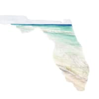 Rachel Alvarez Art - Wholesale Art Print - Pensacola Beach Gulf Coast Florida State Art Print1