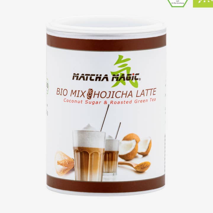 Eko Hojicha Latte-blandning med kokosblomssocker (200 g) för wholesale av Matcha Magic