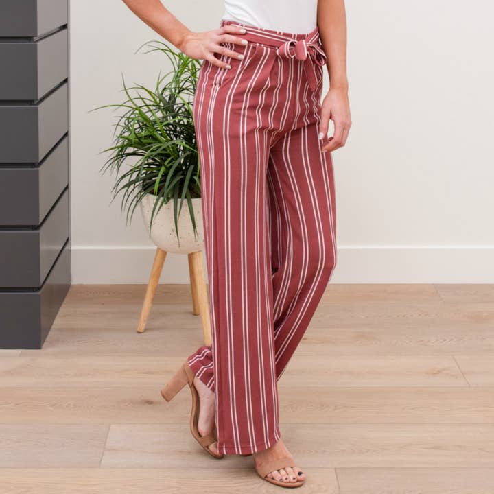 Truly Contagious – Calças - Mulher por atacado – Calça Vestido com Cintura com Gravata (YC1924)5