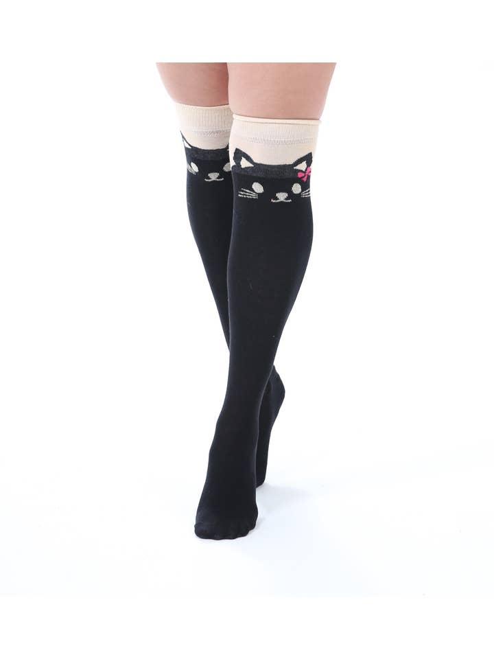Pamela Mann - Vente Chaussettes – femme - Chaussettes cuissardes avec queue de chat
