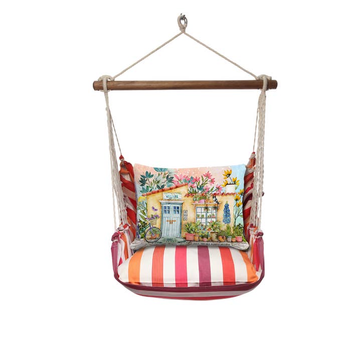 Magnolia Casual - Wholesale Swing Set - Hammock Swing 4-Piece Set indoor / outdoor - Cristina Stripe2