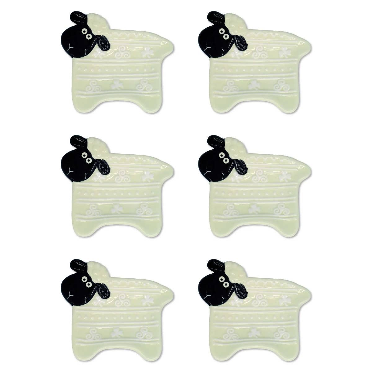 Dublin Gift Company - Vente Passoires à thé/infuseurs - Porte-sachets de thé en céramique peinte à la main en forme de mouton6