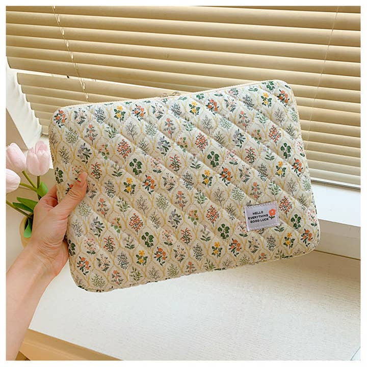 Dipped Shop - Wholesale Laptop/Tablet Case - Women's - Flower Love Print Cute Laptop Ipad Bag DPB292410