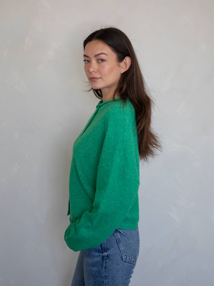 Kelly Green Piper Cardigan for wholesale on Faire