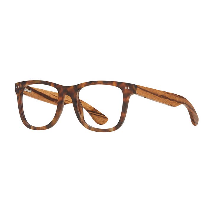 BP20254 - Alden - Matte Walnut Tort / Zebra Wood /Blue Light for wholesale by Blue Planet Eco-Eyewear