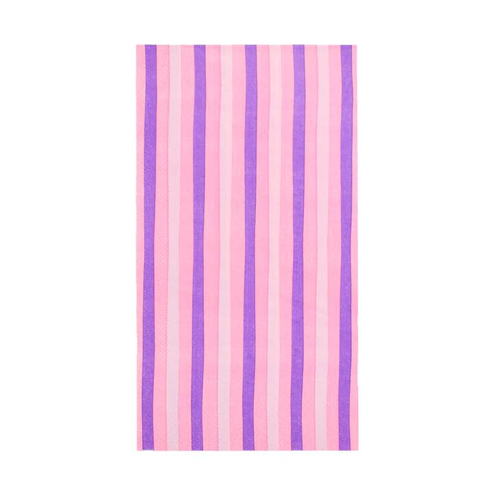 Rosa & Lila Zuckerpflaumen Gestreifte Gästeservietten für den Großhandel von Jollity & Co. + Daydream Society