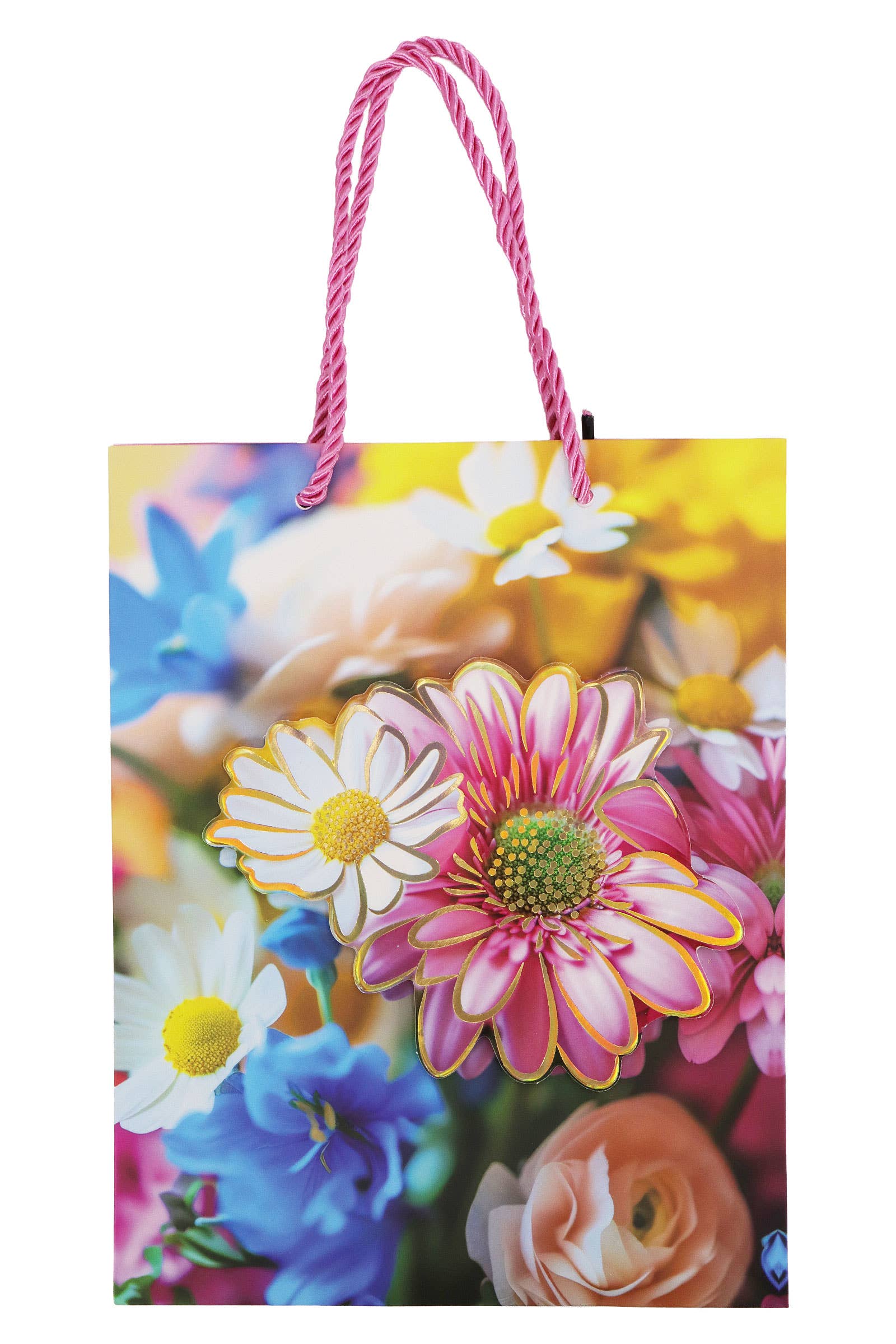 ASSORTITI Borsa regalo in carta opaca floreale margherita 3D - 12 pezzi in vendita all'ingrosso su Faire10