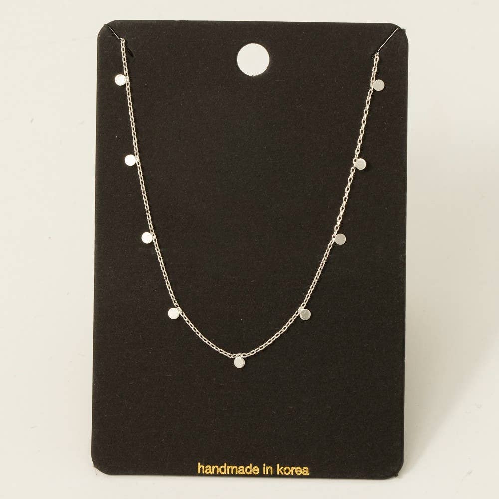 Fame Accessories - Vente Colliers à pendentif - Collier Station Mini Disque Délicat3