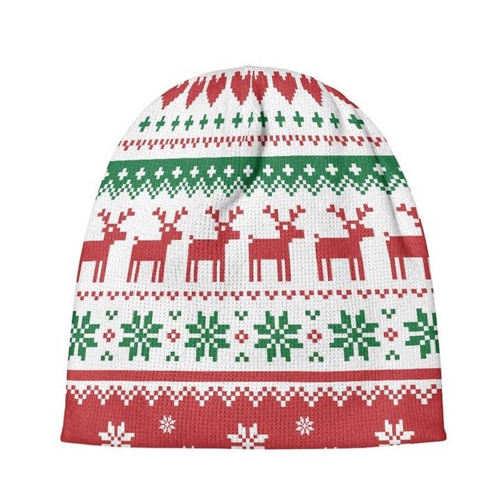 Berretto classico lavorato a maglia natalizio per adulti per la vendita all'ingrosso da parte di Ekartini