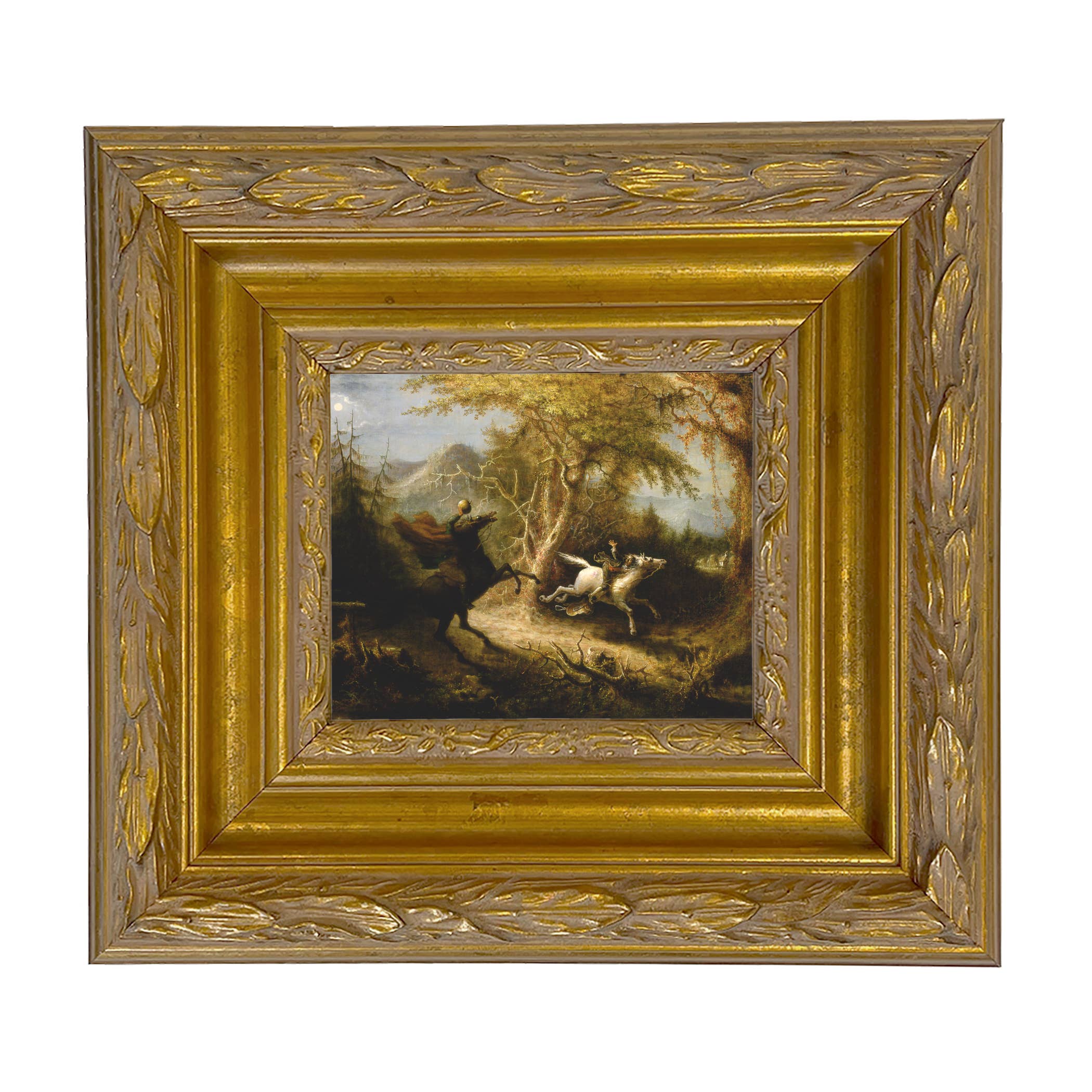 Madison Bay Co. - Historical Home Decor Reproductions - Wholesale Schilderen/Tekenen - Schilderijafdruk van de Ruiter zonder Hoofd die Ichabod Crane Achtervolgt68