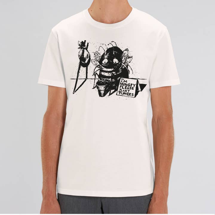 Please Plant Flowers T-shirt, uniseks voor wholesale door Meeplings | Handmade in Berlin