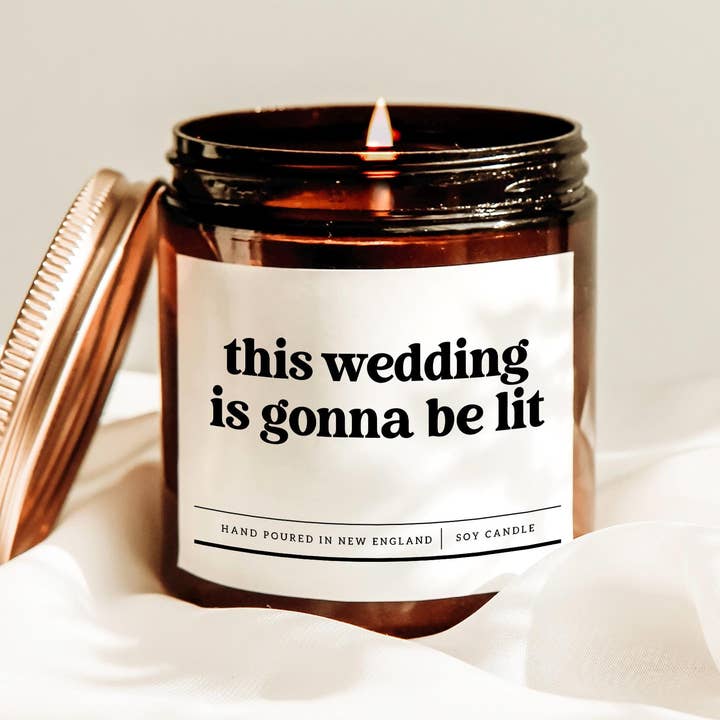 Wedding Candle, Funny Gift, Soy Wax, Amber Jar, Bride for wholesale by Scently Moments