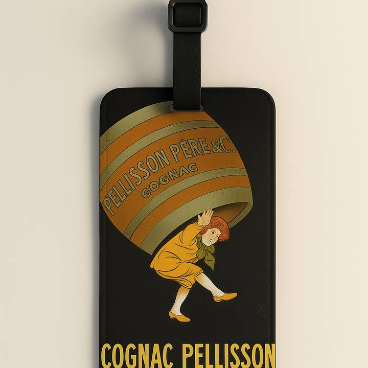 Jolitee - Vente Étiquette pour bagage - Étiquettes de bagages en cuir végétalien : Art d'affiche vintage13