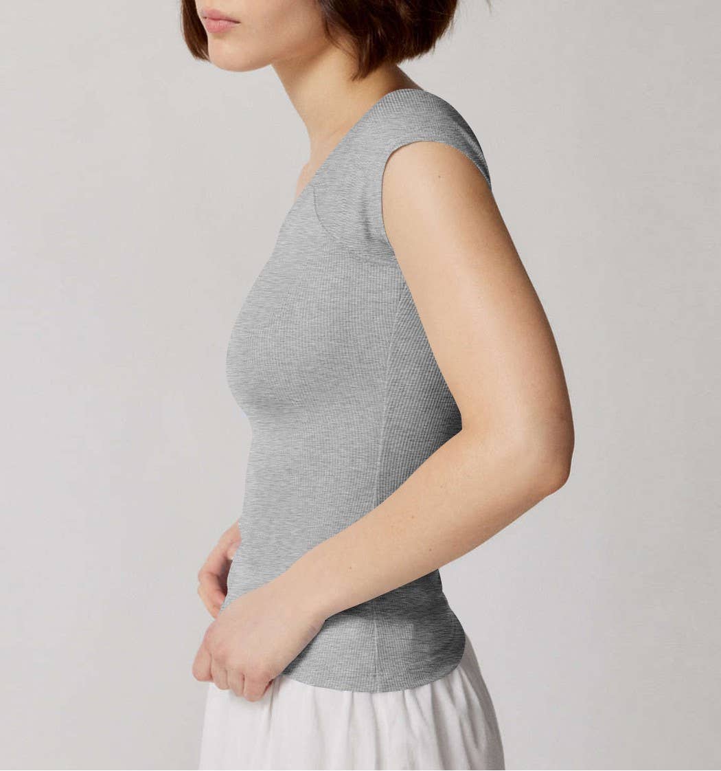 HIDDENBRAND - Wholesale Knit Top - Women's - Slim Solid Color Bottom Shirt T-Shirt14