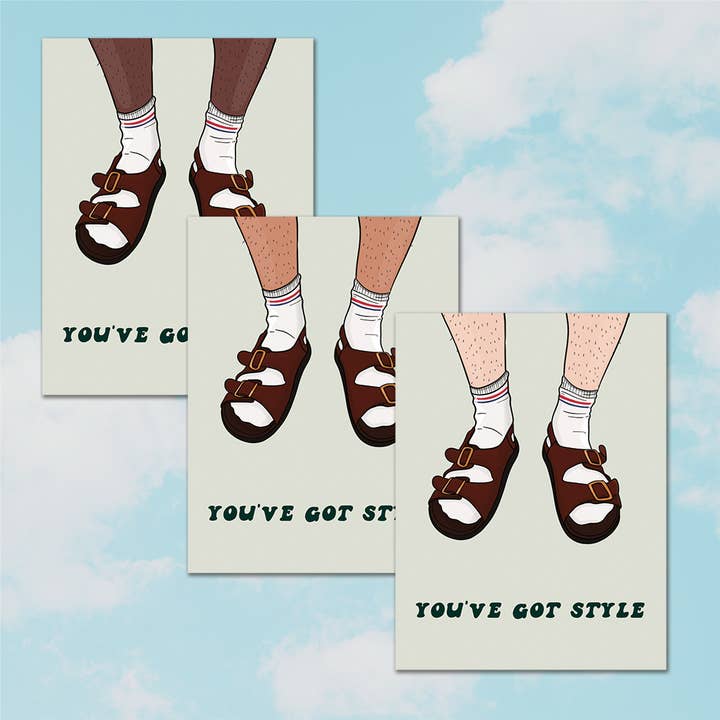 Party Mountain Paper co. - Wholesale Father's Day Card - Socks & Sandals | Last Chance