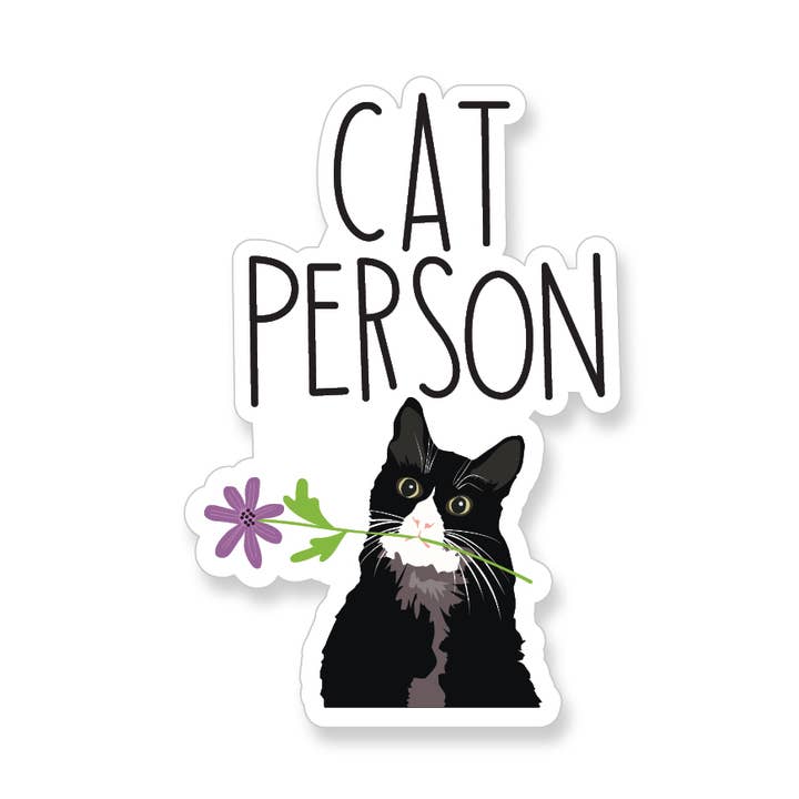 Autocollant en vinyle Cat Person pour la vente par Apartment 2 Cards