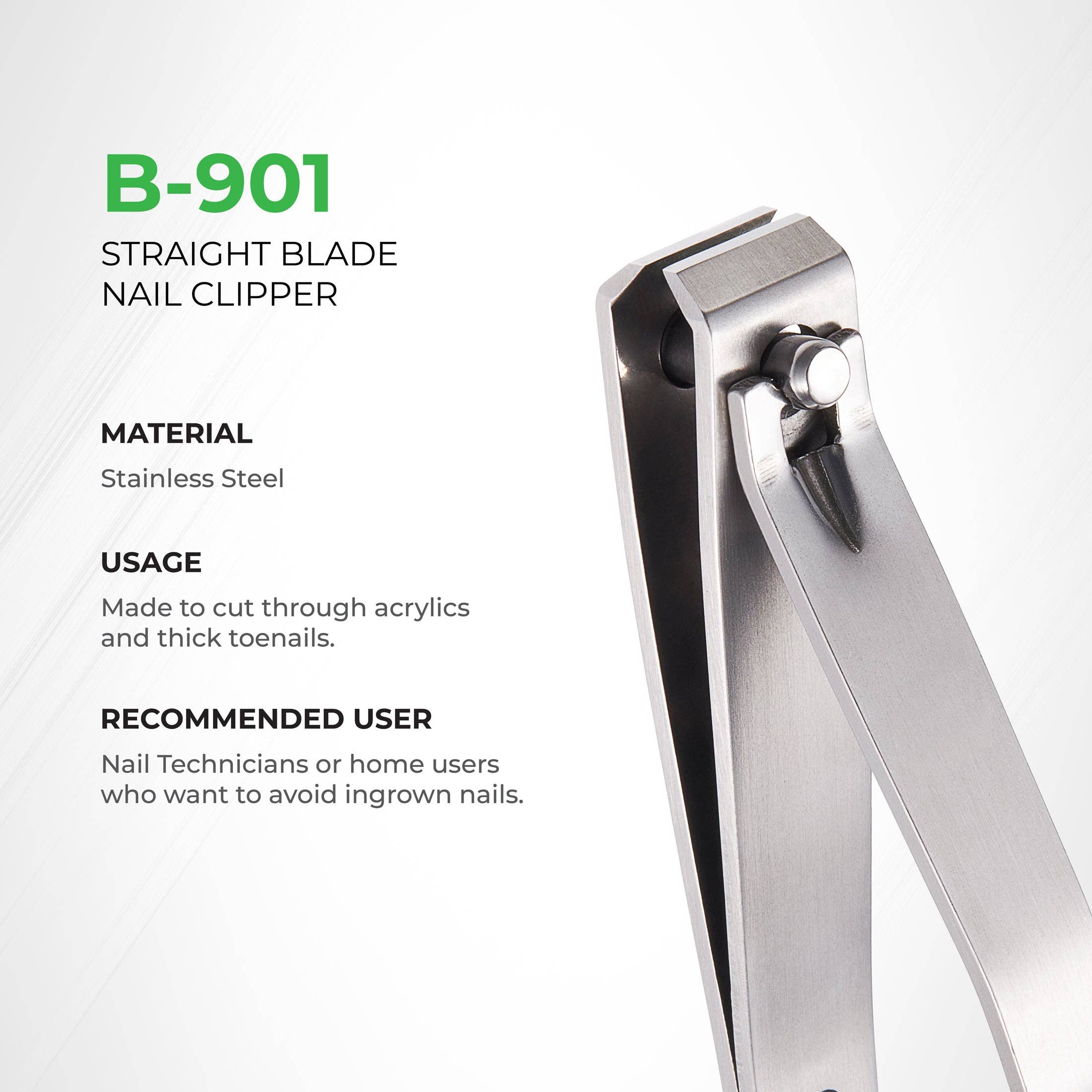NGHIA - Wholesale Nail Clipper/Scissor - Straight Blade Large Nail Clipper - B-901 (Stainless Steel)1