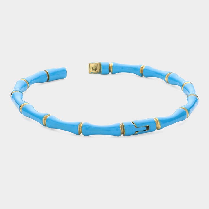 Sensibling Corp. - Wholesale Bangle Bracelet - Enamel Bamboo Hinged Bangle Bracelet7